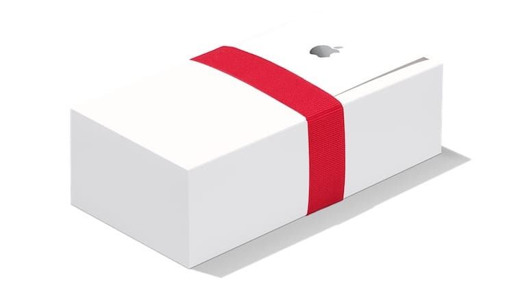 подарочная упаковка Apple и гравировка