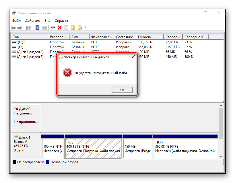 Ошибка инициализации жёсткого диска в Windows